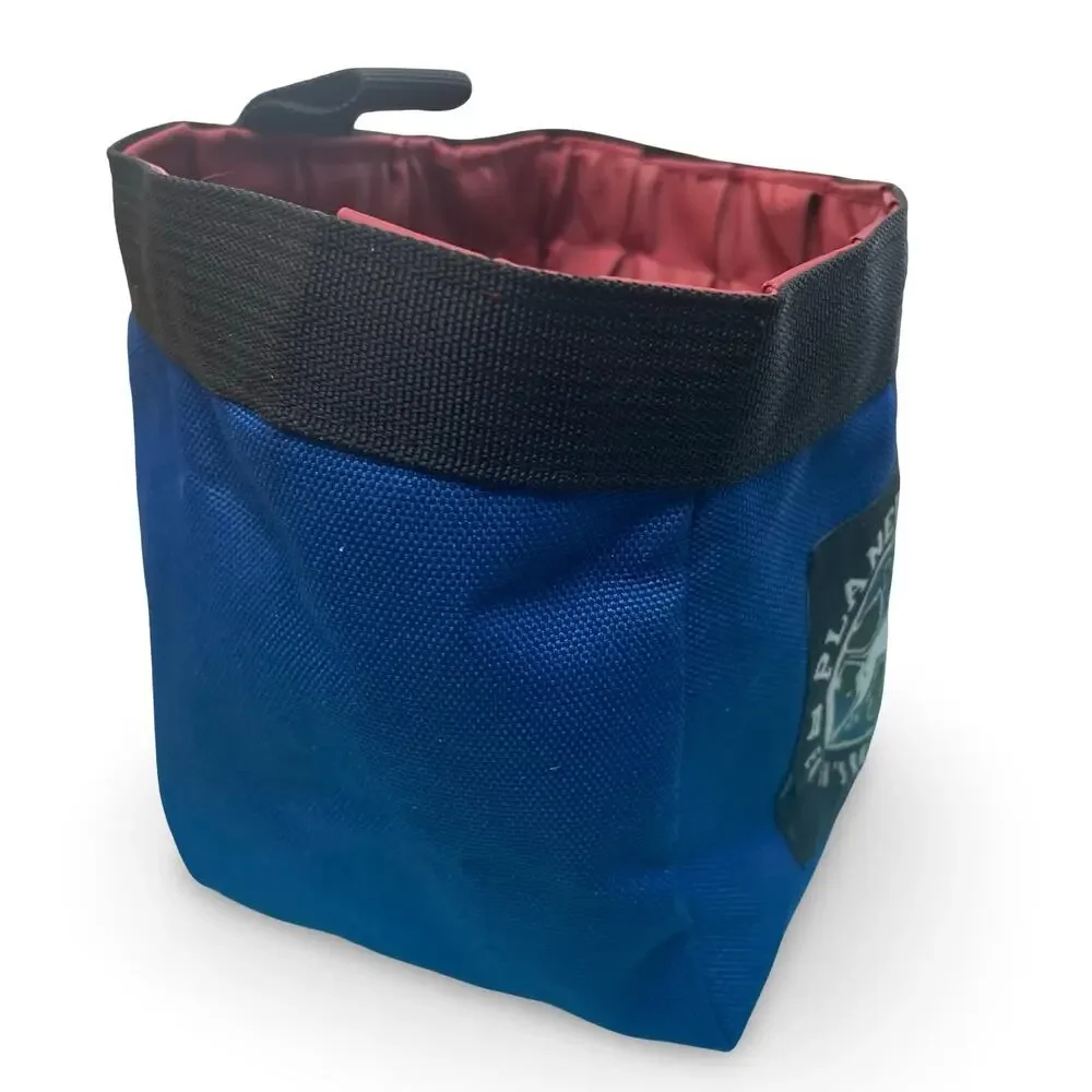 Planet Dog Treat Pouch Training Bag Blue Canvas Belt Loop Earth's Best Friend
